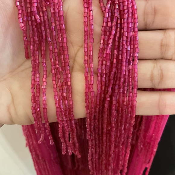 Vibrant Pink Fringe Cardigan - Picture 3 of 9